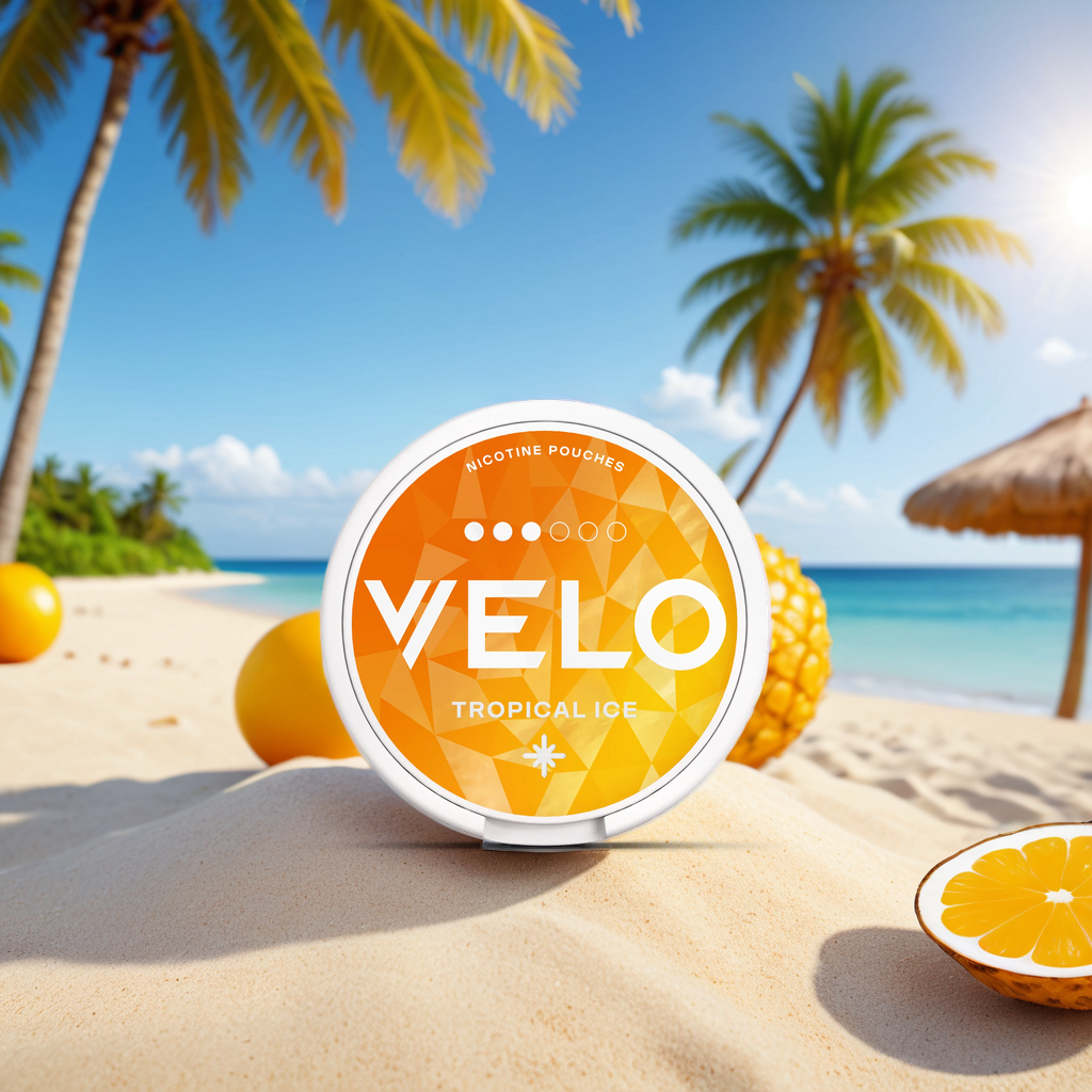 VELO Pouches 10mg Tropical Ice Fruit VELO Nicotine Pouches The velo-pouches-10mg-tropical-ice-fruit-velo-nicotine-pouches-the