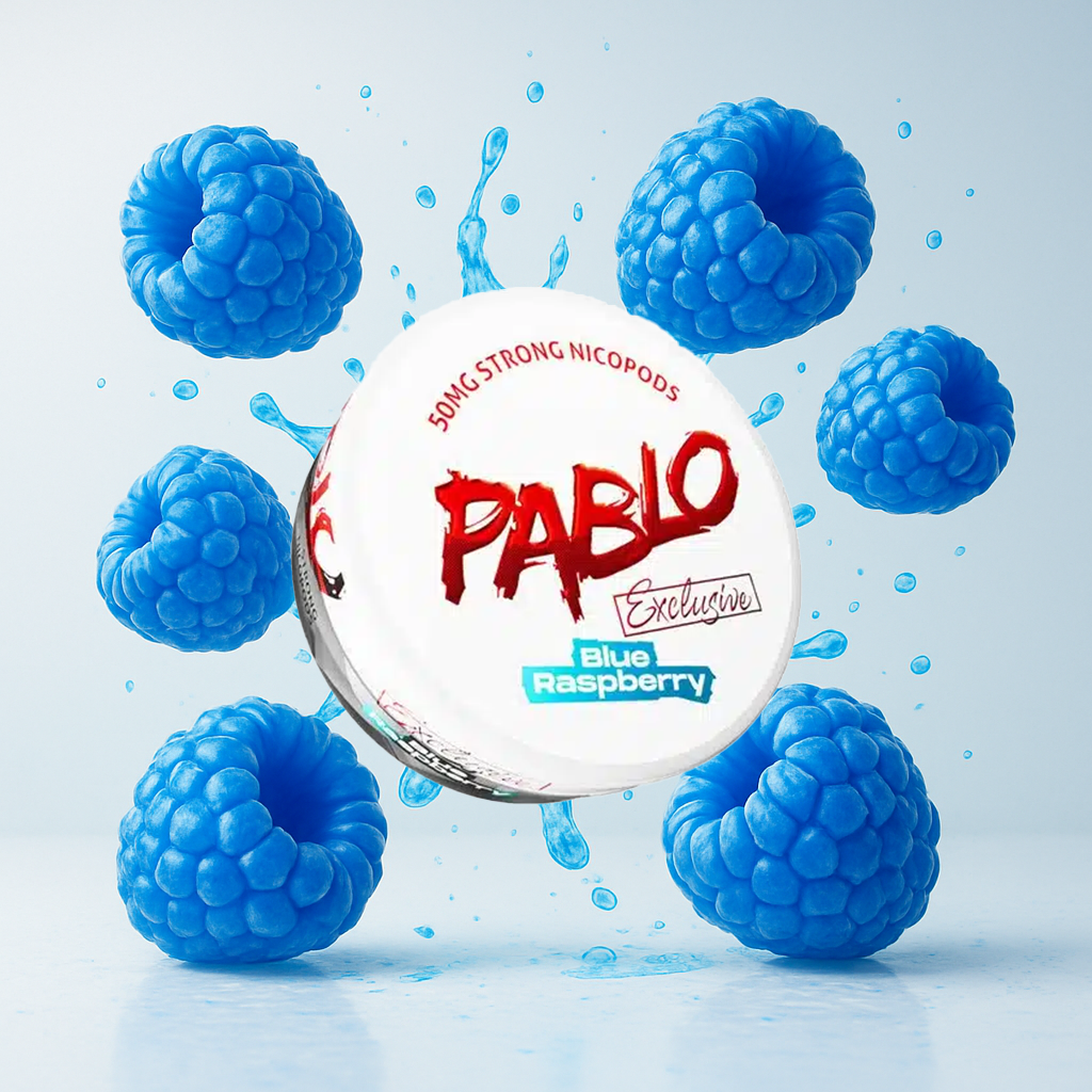 Pablo Blue Raspberry 50mg Snus | Fruit Nic Pouches by Pablo – The Snus King